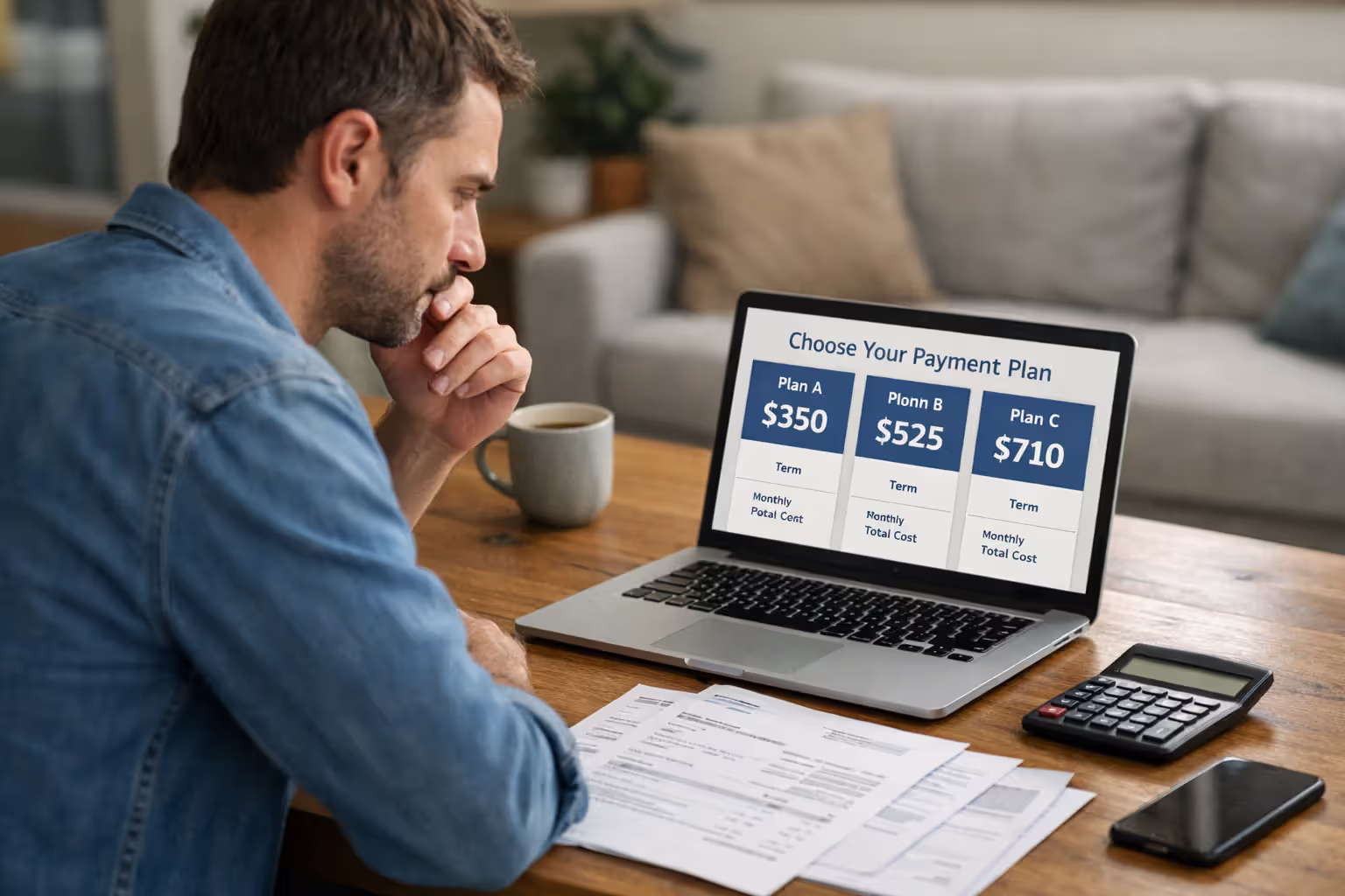 Borrower reviewing repayment plan options for student loans