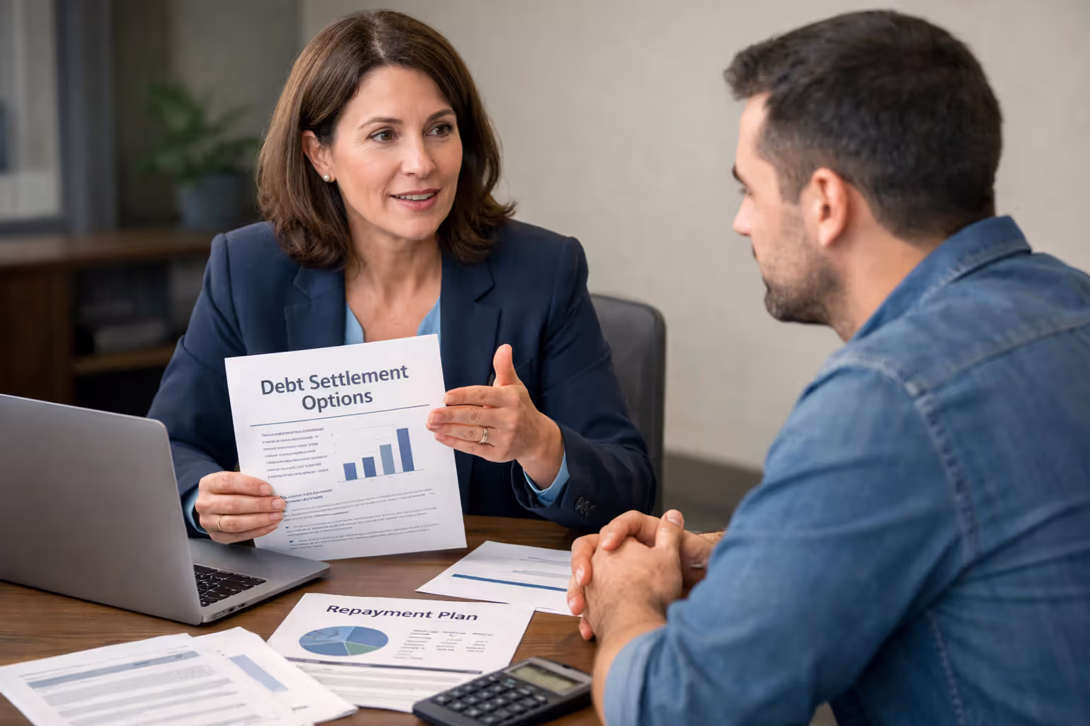 Financial advisor discussing student loan forgiveness options